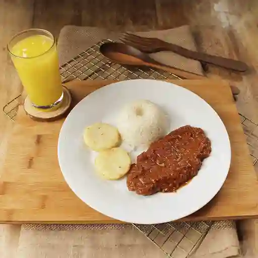 Bistec Con Arroz	