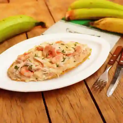 Super Tostada de Plátano con Encocado