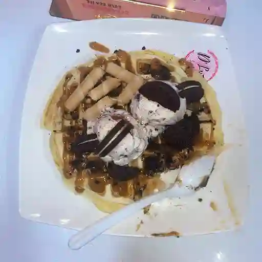 Waffle de Oreo