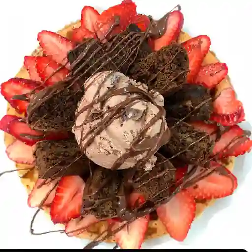 Waffle Fresa Brownie