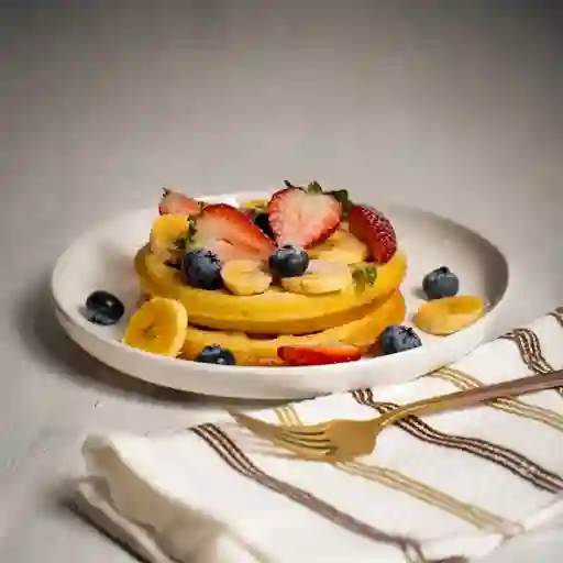 Waffles con Fruta