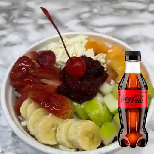 Combo Ensalada de Frutas + Coca Cola Sin Azúcar 250ml