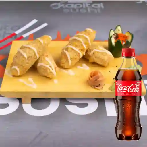 Combo Croquetas Salmón & Cangrejo + Coca-cola Original 400ml