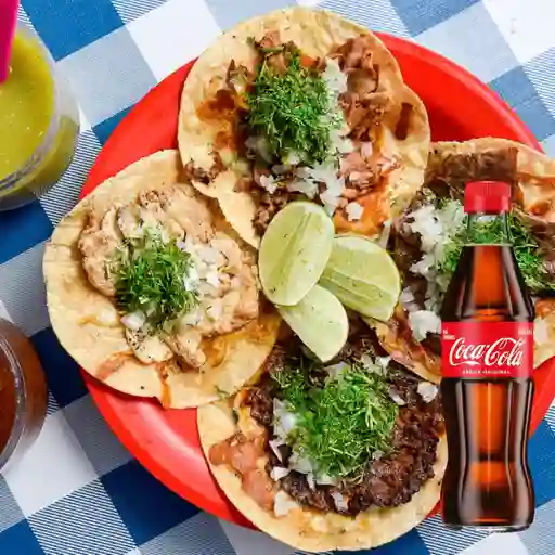 Combo 4 Tacos + Coca-Cola Original 300ml