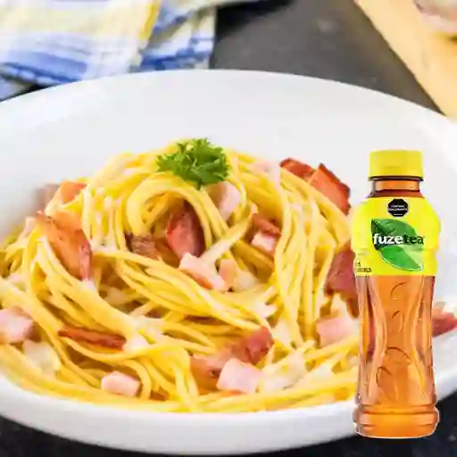 Combo Spaghetti Carbonara + Fuze Tea Limón 400ml