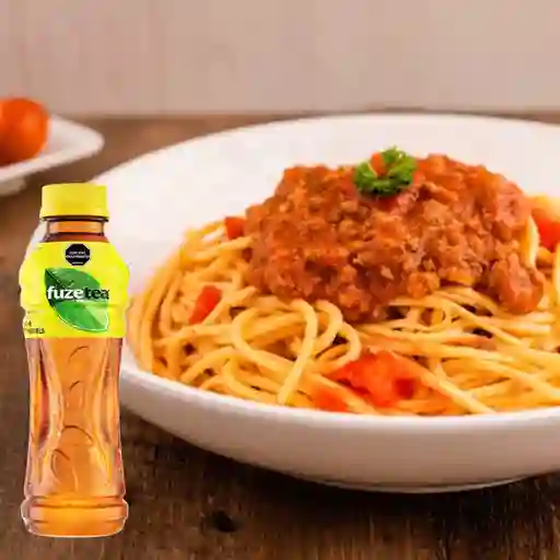 Combo Spaghetti Boloñesa + Fuze Tea Limón 400ml