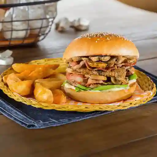 Hamburguesa Champiñón y Tocineta