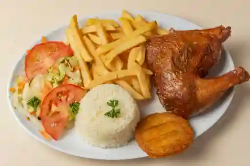 Bandeja con Pollo Frito