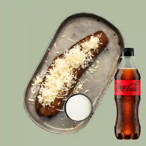 Combo Platano Maduro con Queso + Coca Cola Sin Azúcar 400 ml