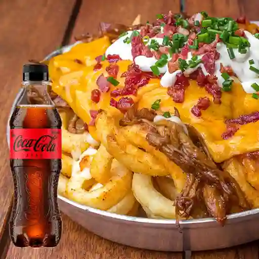 Combo Pulled Pork Fries + Coca Cola Sin Azúcar 400 ml