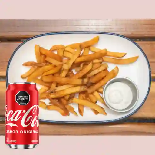 Combo Canasta de Papas Fritas + Coca-Cola Original 330ml