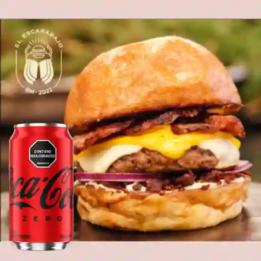 Combo Hamburguesa Escarabajo + Coca Cola Sin Azúcar 330ML