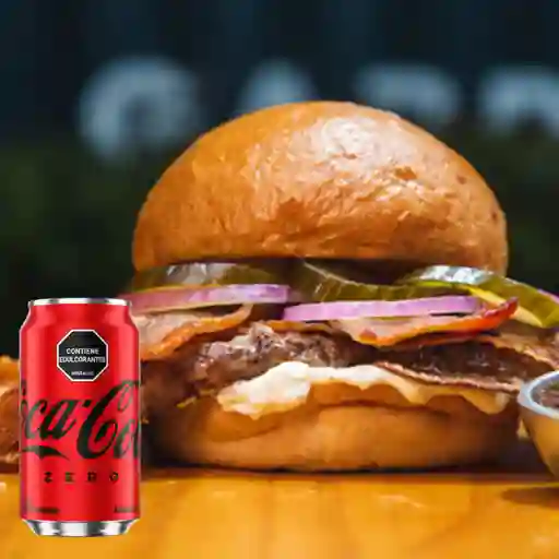 Combo Hamburguesa Chipote Costra + Coca Cola Sin Azúcar 330ML