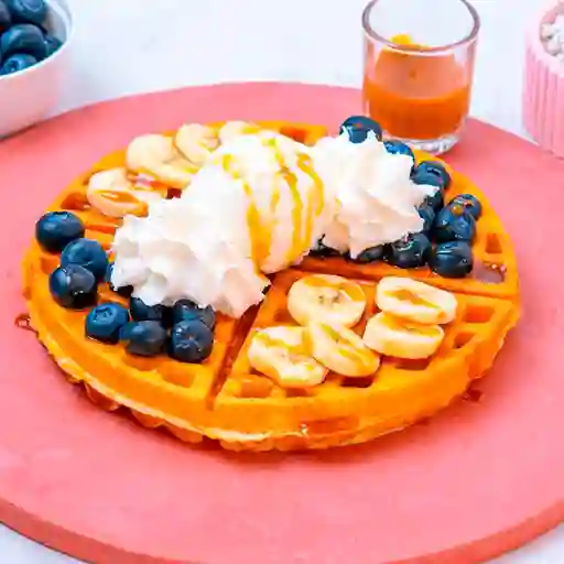 Waffle Sencillo con Helado