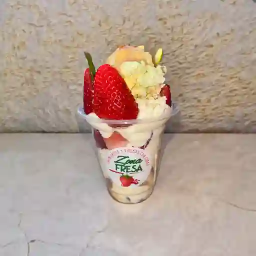 Fresas con Queso y Helado