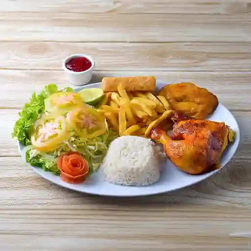 Bandeja con Pollo Asado