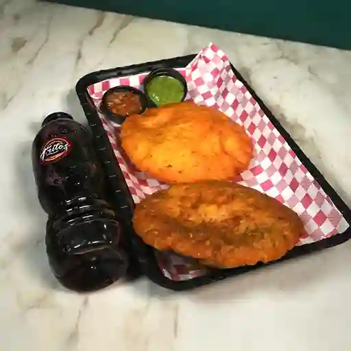 Combo 2 Arepas de Huevo y Bebida