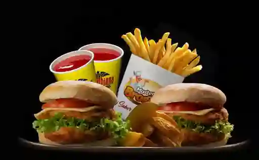 2 Hamburugesas de Pollo
