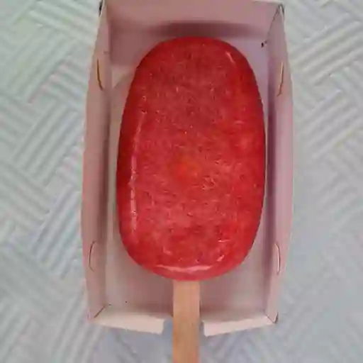 Paleta Artesanal de Fresa Lychee