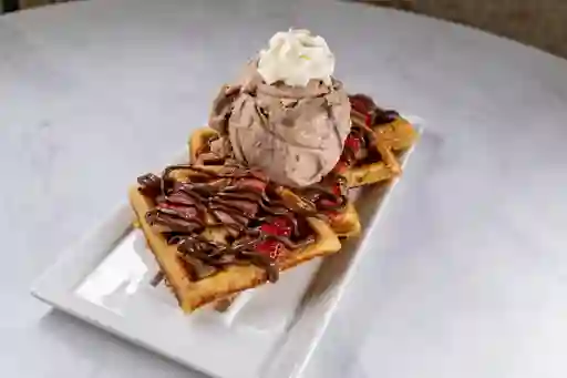 Waffles con Gelato