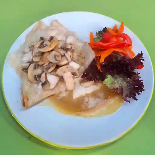 Crepe de Lomo con Champiñones