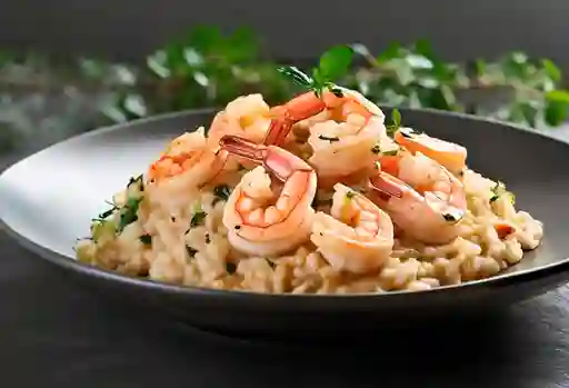 Risotto de Camarones y Pimientos