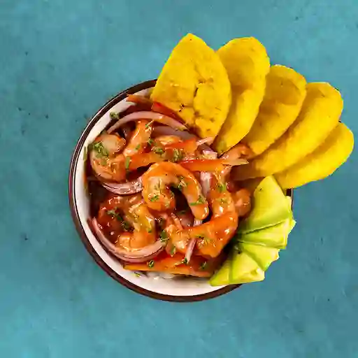 Ceviche de Camarón con Salsa de Tomate