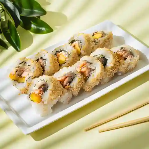 12 Bocados de Sushi Salmon Skin Tropical