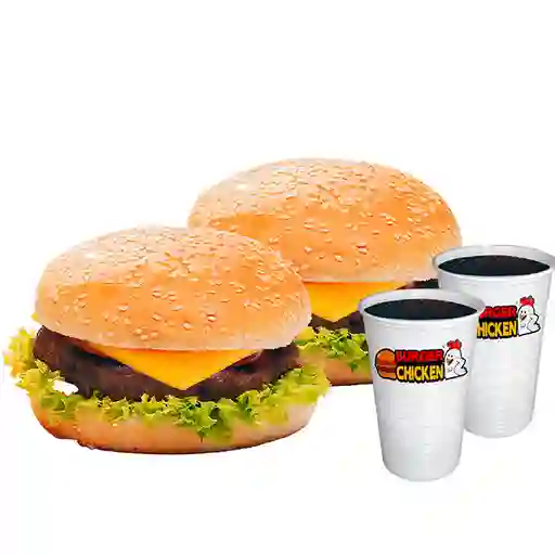 Combo Duo Burger Chicken y 2 Gaseosas