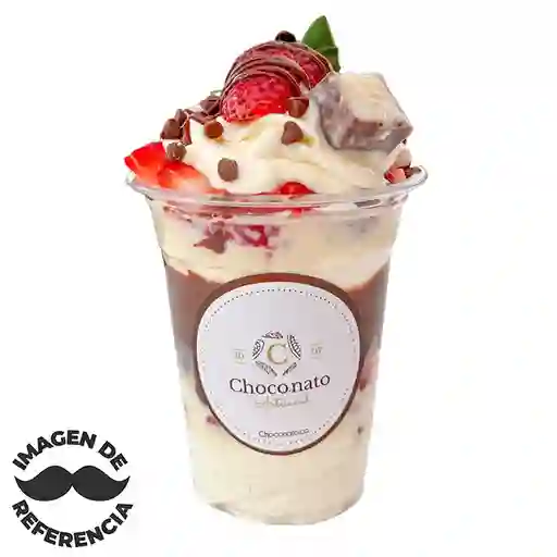 Fresas con Crema de Chips de Chocolate