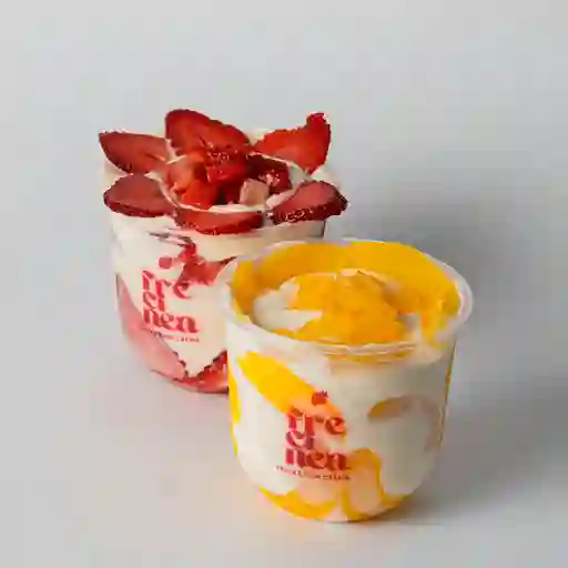 Fresas con Crema Tradicional y Durazno