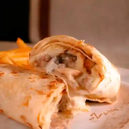 Wrap de Carne Champiñones y Queso Azul	