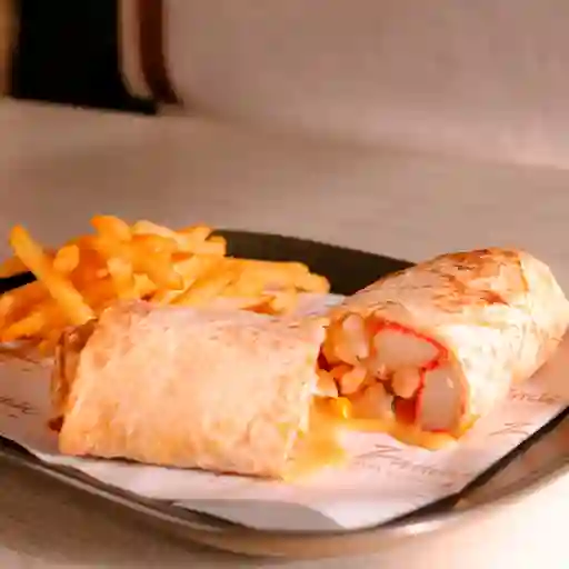 Wrap de Mariscos en Leche de Coco	