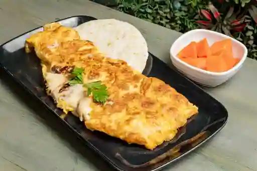 Omelette Pollo con Champiñón