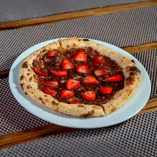 Pizza de Nutella y Fresas