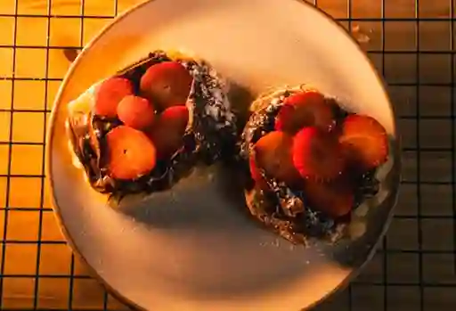 Waffle de Pandebono con Nutella