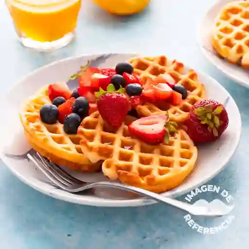 Waffle con Helado