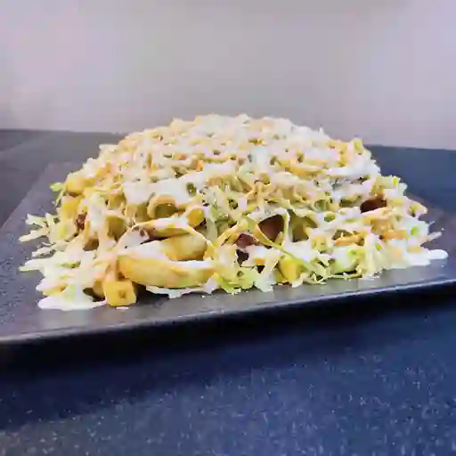 Salchipapas la Vegetariana Cachetosa