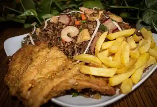 Combo Arroz Chino Papa Chuleta Personal