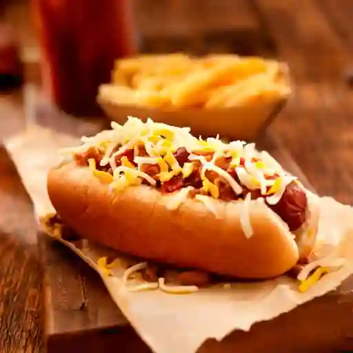Perro Caliente Sencillo y Papas