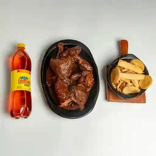 Combo Pollo Bbq con Papitas, Yuca y Gase