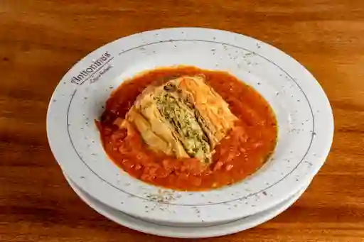 Gateau de Verduras en Salsa Napolitana