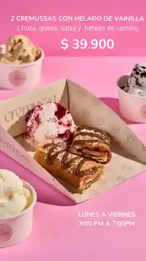 Promo 2 Cremussas con Helado
