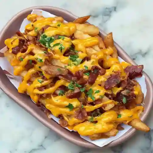 Papas Cheddar y Tocineta