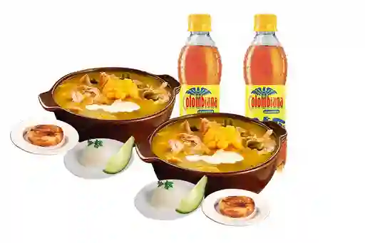 Dúo Ajiaco + 2 Gaseosas Pet 400Ml