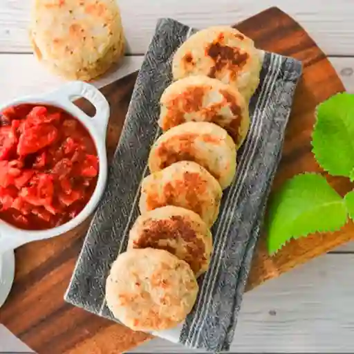 Arepas con Hogado de la Casa