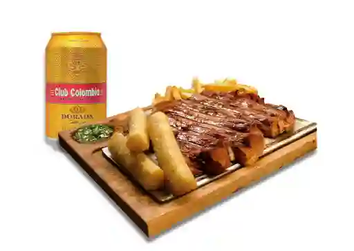 Churrasco + Club Colombia Dorada