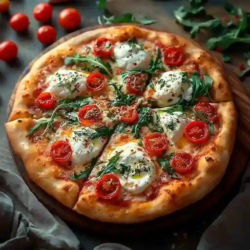 Pizza Jamón Cotto y Burrata
