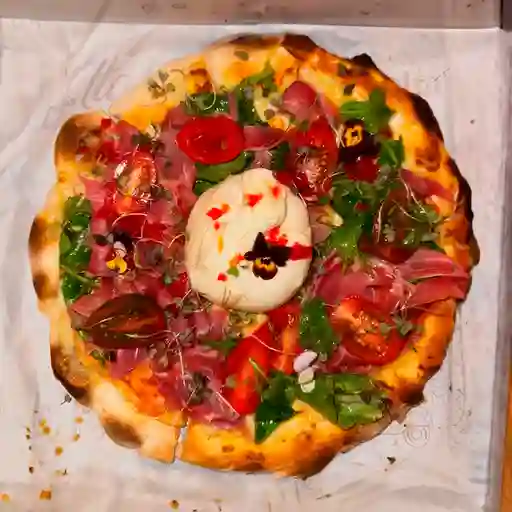 Pizza Prosciutto, Rugula, Burrata