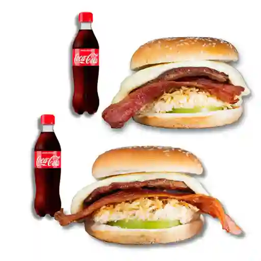 Combo 2 Hamburguesas Especiales + 2 Gaseosas P400